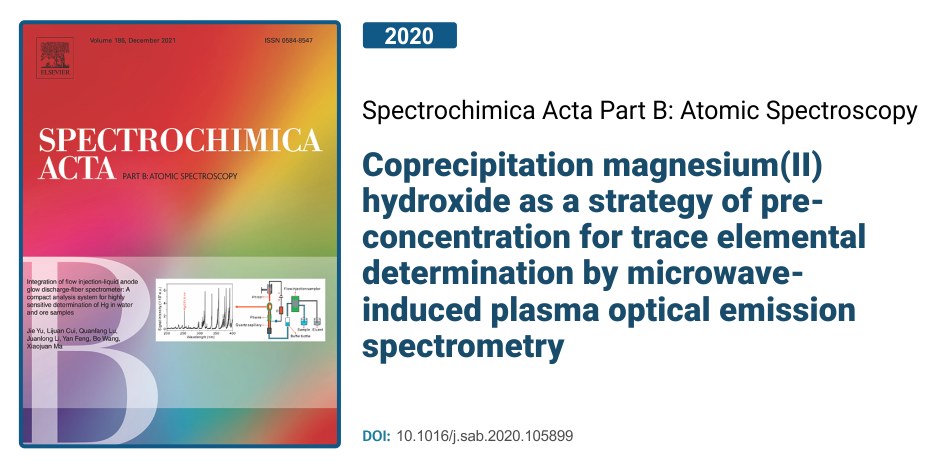 Coprecipitation magnesium(II) hydroxide as a strategy of pre-concentration for trace elemental determination by microwave-induced plasma optical emission spectrometry
