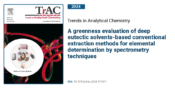 A greenness evaluation of deep eutectic solvents-based conventional extraction methods for elemental determination by spectrometry techniques