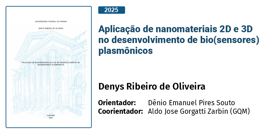 Aplicação de nanomateriais 2D e 3D no desenvolvimento de bio(sensores) plasmônicos
